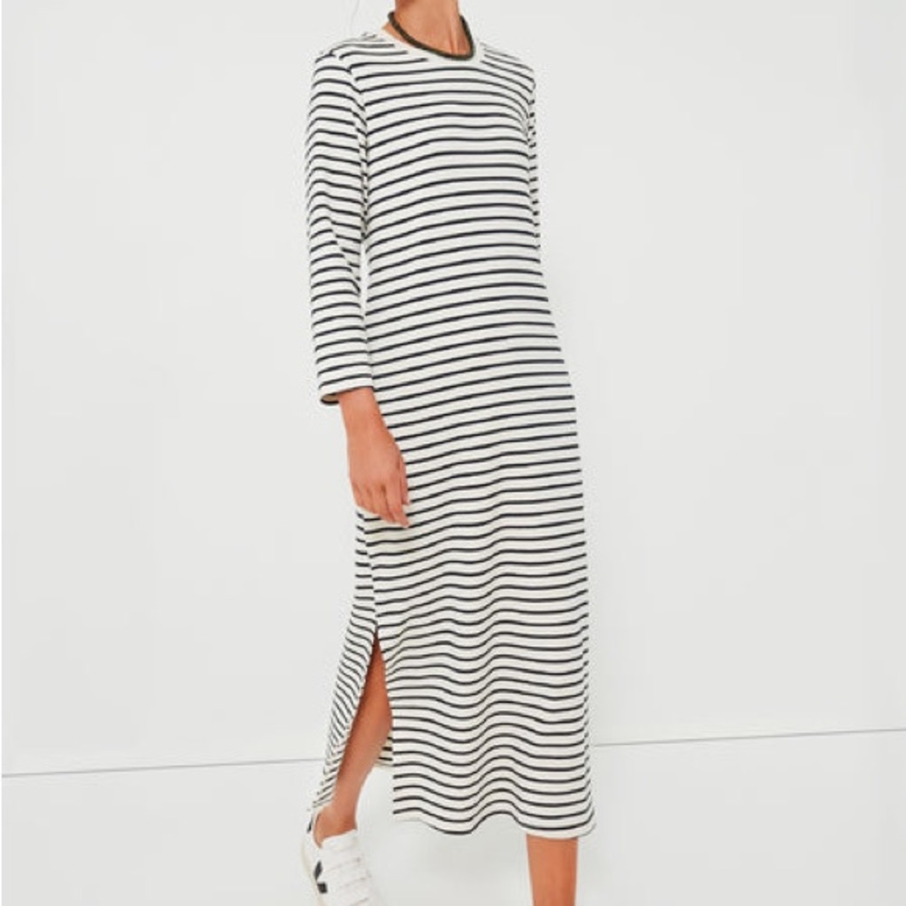 Pomander Place Navy Stripe Gio Maxi Dress